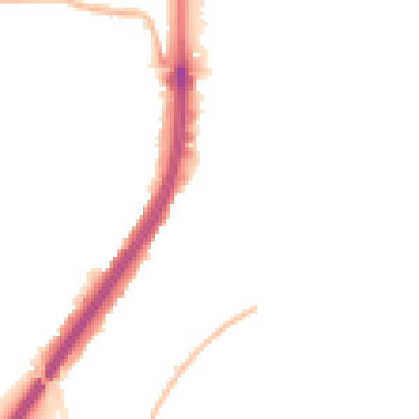Night-time road noise heatmap for EN1 1EN
