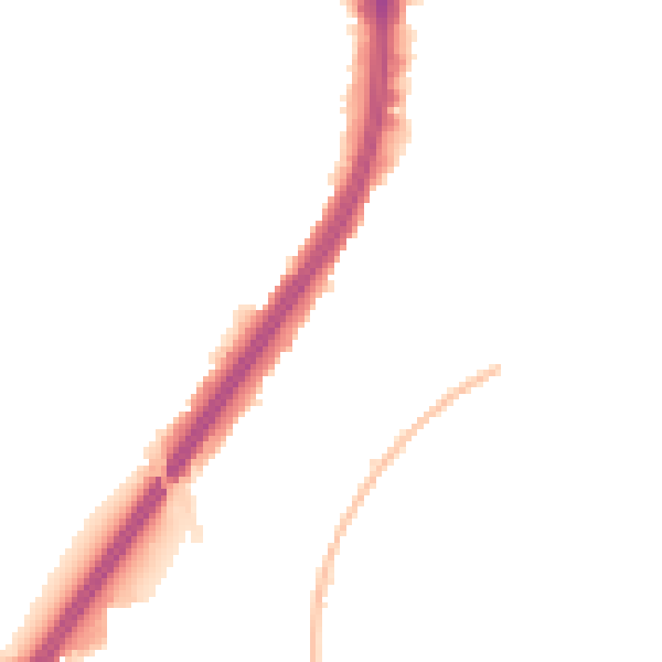 Night-time road noise heatmap for EN1 1EX