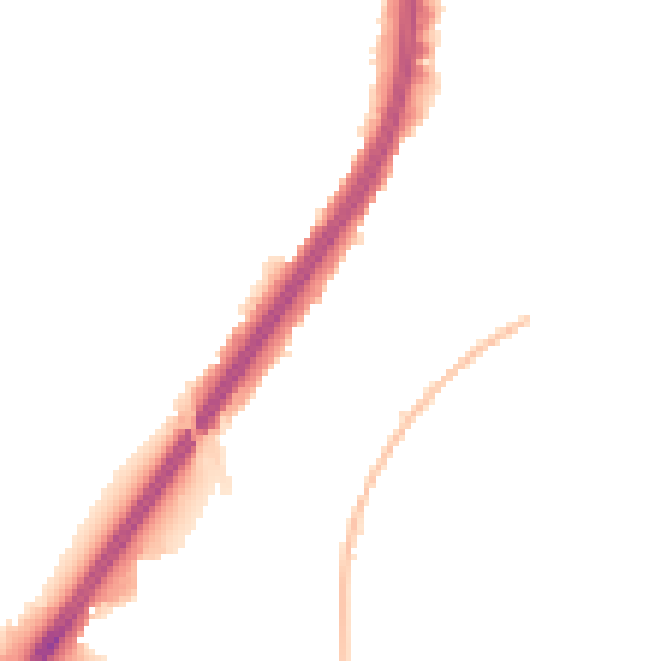 Night-time road noise heatmap for EN1 1EY