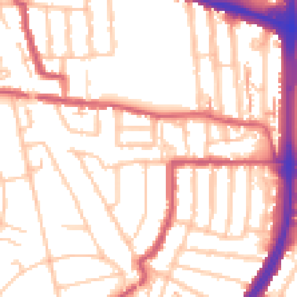 Daytime road noise heatmap for EN1 1FG