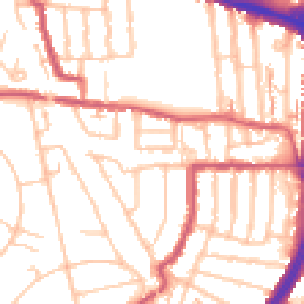 Daytime road noise heatmap for EN1 1FH