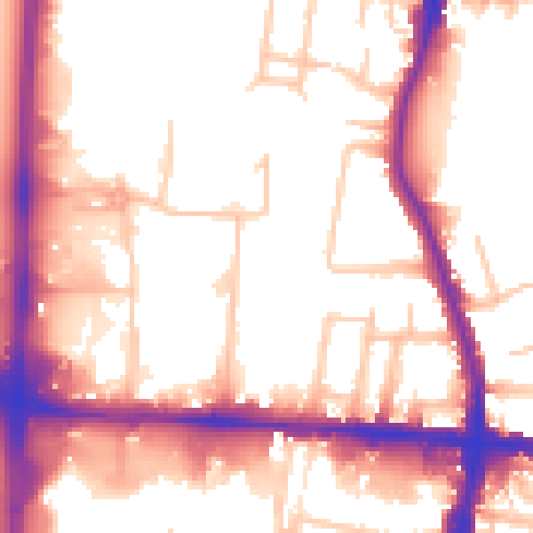 Daytime road noise heatmap for EN1 1FU
