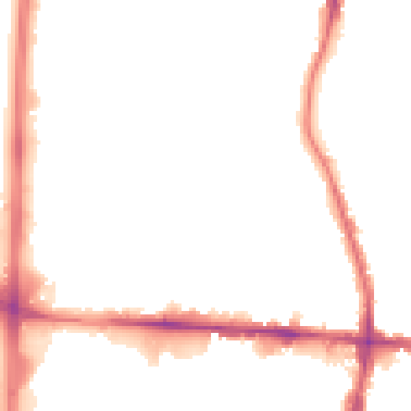 Night-time road noise heatmap for EN1 1FU
