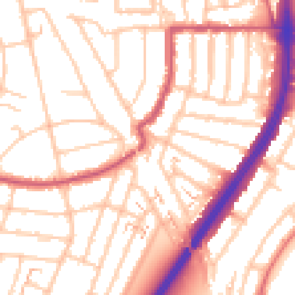 Daytime road noise heatmap for EN1 1HR