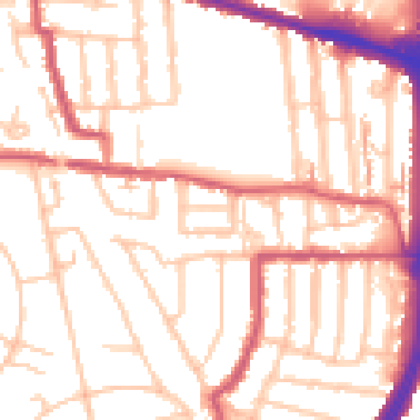 Daytime road noise heatmap for EN1 1LG