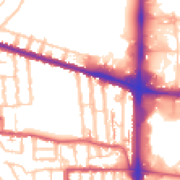Daytime road noise heatmap for EN1 1LR