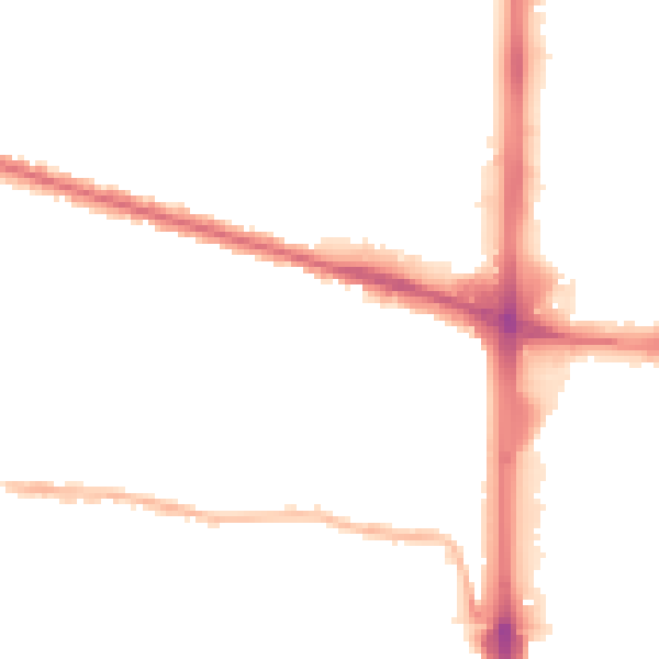 Night-time road noise heatmap for EN1 1LR
