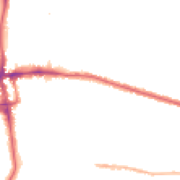 Night-time road noise heatmap for EN1 1NG