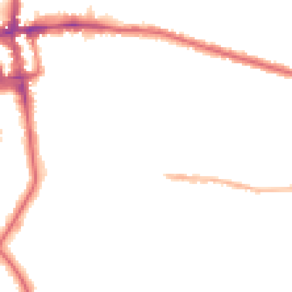 Night-time road noise heatmap for EN1 1NY