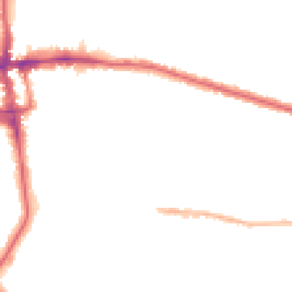 Night-time road noise heatmap for EN1 1QA