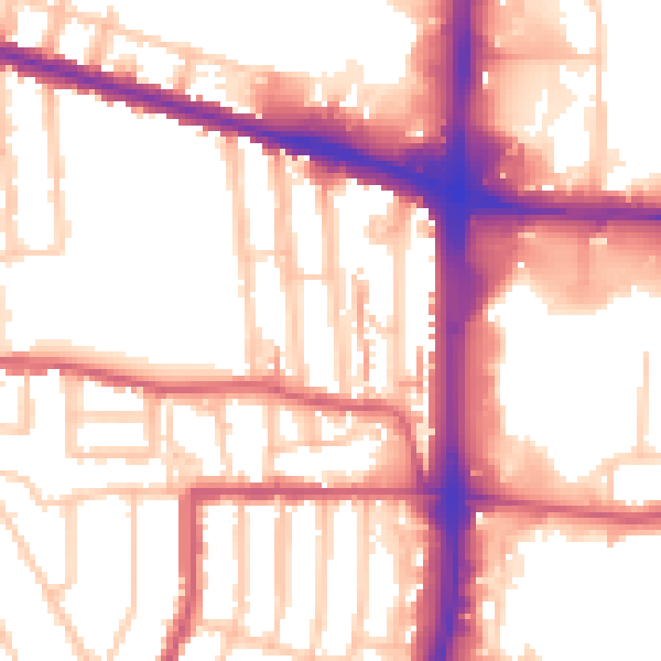 Daytime road noise heatmap for EN1 1RB