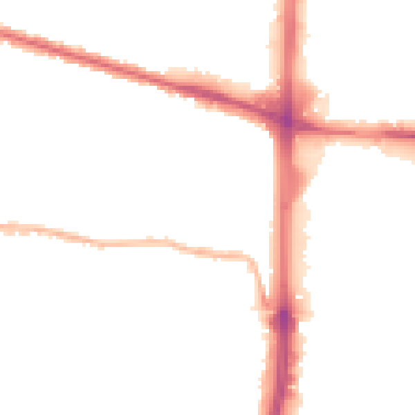 Night-time road noise heatmap for EN1 1RB