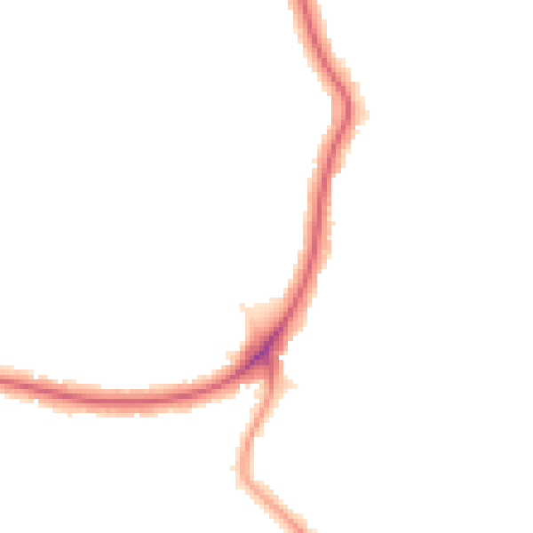Night-time road noise heatmap for EN1 2BZ