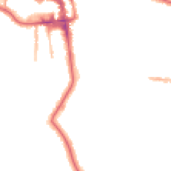 Night-time road noise heatmap for EN1 2FB