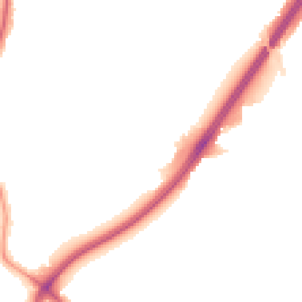 Night-time road noise heatmap for EN1 2NE