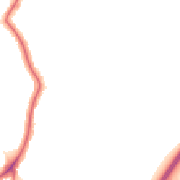 Night-time road noise heatmap for EN1 2TB