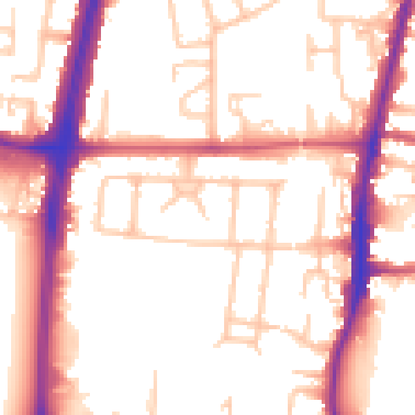 Daytime road noise heatmap for EN1 3QH