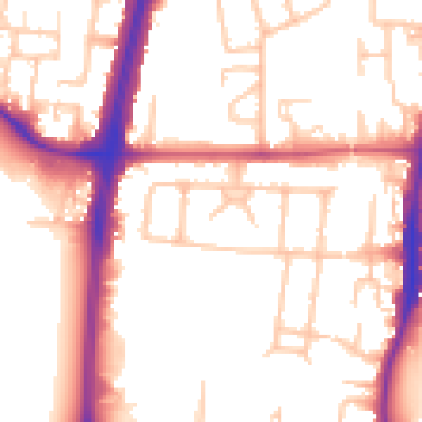 Daytime road noise heatmap for EN1 3QJ