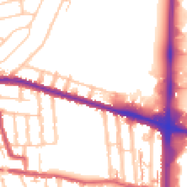 Daytime road noise heatmap for EN1 3SL