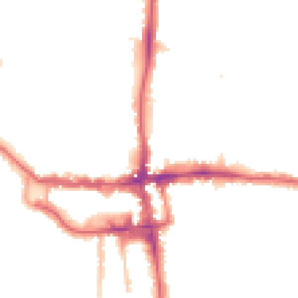 Night-time road noise heatmap for EN1 3TD