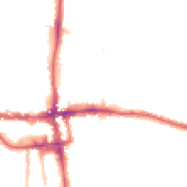 Night-time road noise heatmap for EN1 3TS