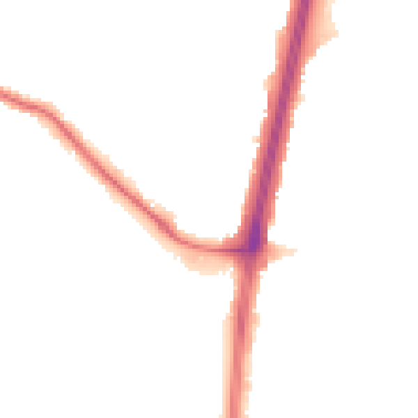 Night-time road noise heatmap for EN1 4BN