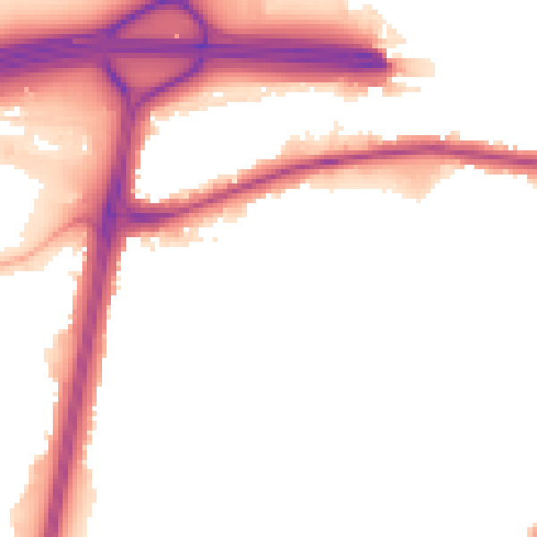 Night-time road noise heatmap for EN1 4NZ