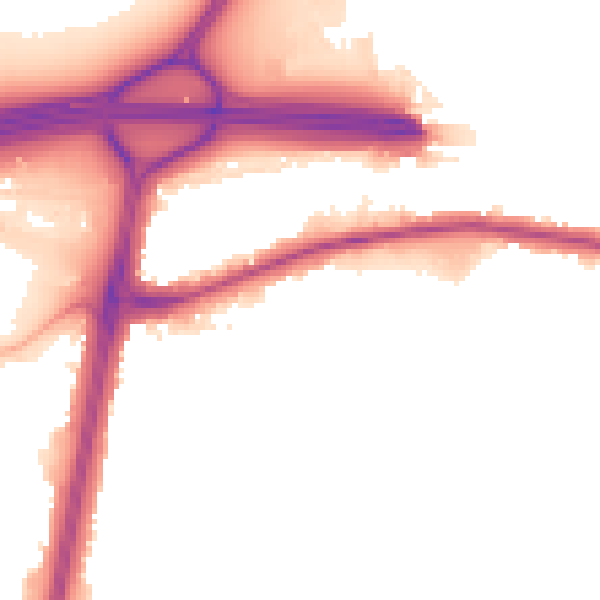 Night-time road noise heatmap for EN1 4PD