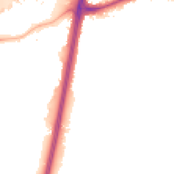 Night-time road noise heatmap for EN1 4QW