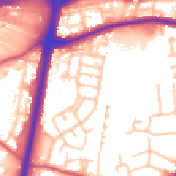 Daytime road noise heatmap for EN1 4QY