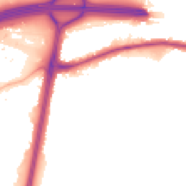 Night-time road noise heatmap for EN1 4RA