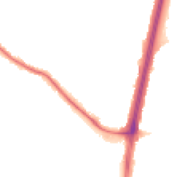 Night-time road noise heatmap for EN1 4UT