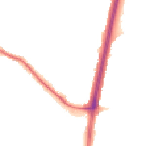 Night-time road noise heatmap for EN1 4UU