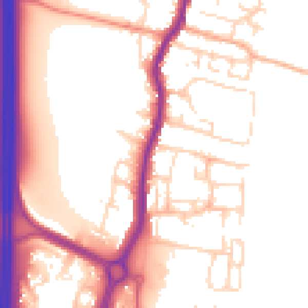 Daytime road noise heatmap for EN10 6AA