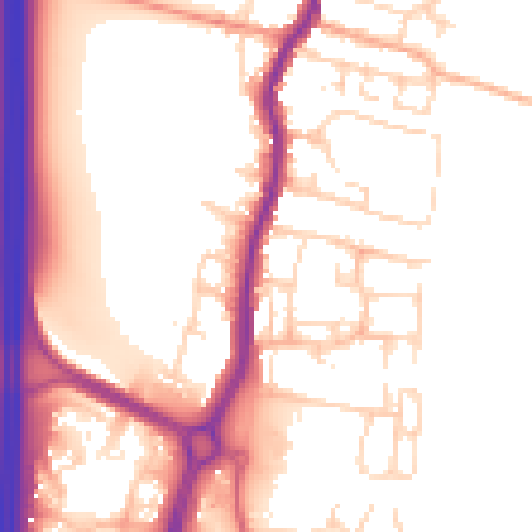 Daytime road noise heatmap for EN10 6AB