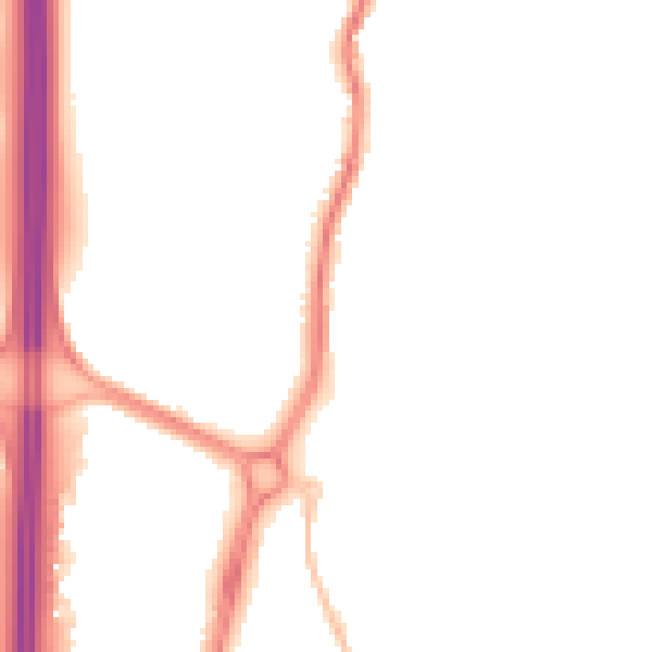 Night-time road noise heatmap for EN10 6AD
