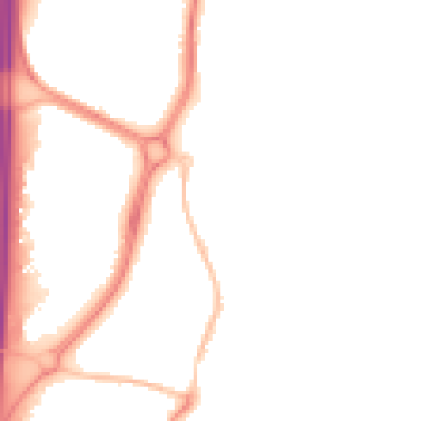 Night-time road noise heatmap for EN10 6AG