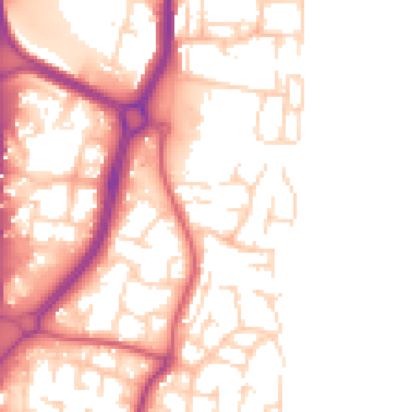 Daytime road noise heatmap for EN10 6AL