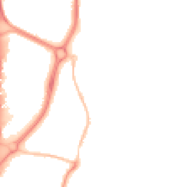 Night-time road noise heatmap for EN10 6AL