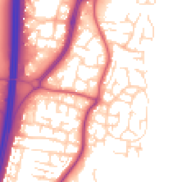 Daytime road noise heatmap for EN10 6AP