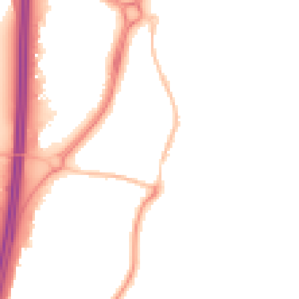 Night-time road noise heatmap for EN10 6AR