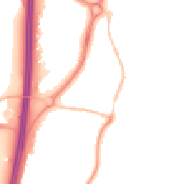 Night-time road noise heatmap for EN10 6AS