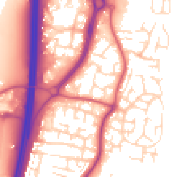 Daytime road noise heatmap for EN10 6AT