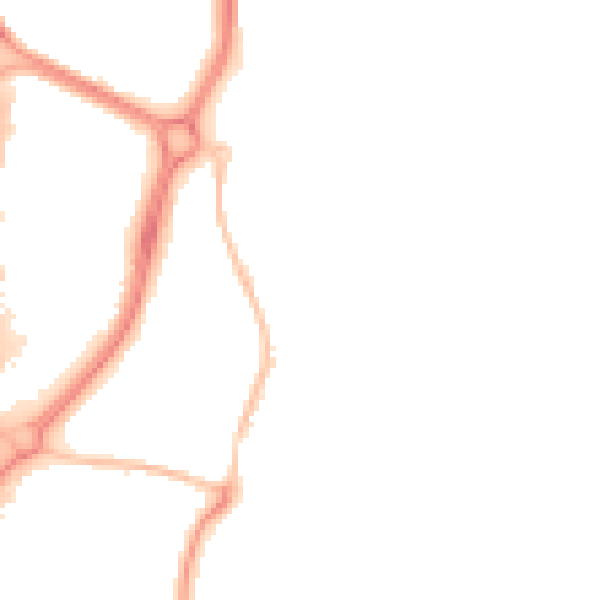 Night-time road noise heatmap for EN10 6AW