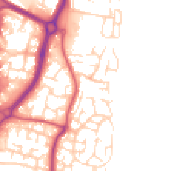 Daytime road noise heatmap for EN10 6AZ