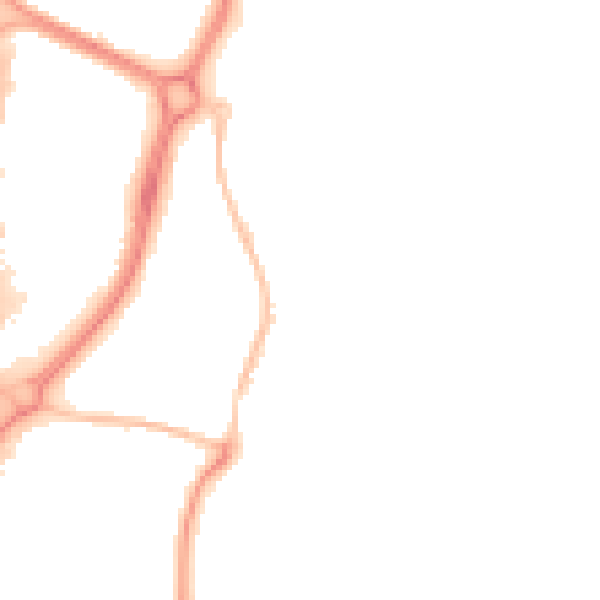 Night-time road noise heatmap for EN10 6AZ