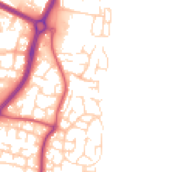 Daytime road noise heatmap for EN10 6BB