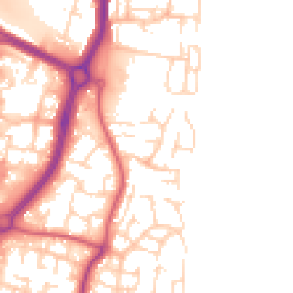 Daytime road noise heatmap for EN10 6BL