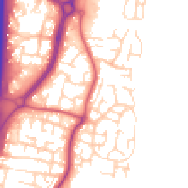 Daytime road noise heatmap for EN10 6BQ