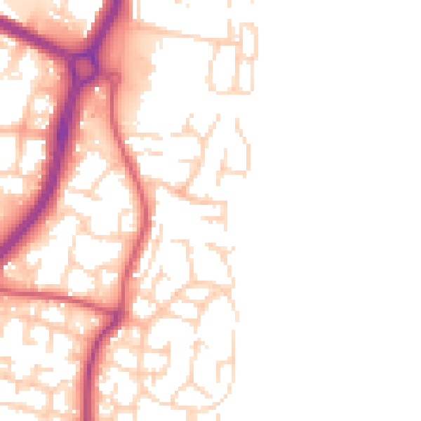 Daytime road noise heatmap for EN10 6BS